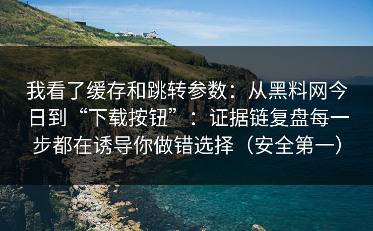 我看了缓存和跳转参数：从黑料网今日到“下载按钮”：证据链复盘每一步都在诱导你做错选择（安全第一）