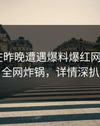 神秘人在昨晚遭遇爆料爆红网络，17c全网炸锅，详情深扒